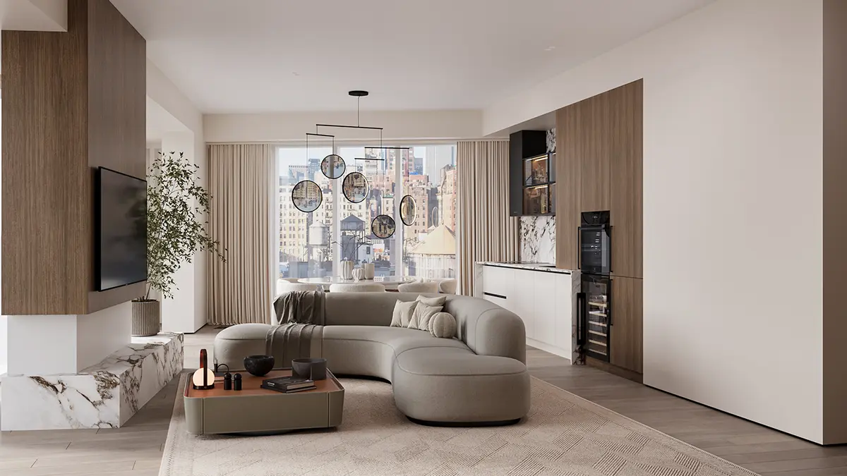 Дизайн интерьера квартиры в ЖК Sky House